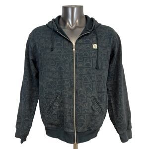 Juan Valdez Cafe Men's Women's Hoodie Zip Up Gray Black Size M